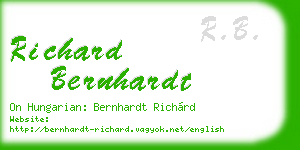 richard bernhardt business card