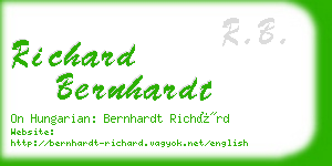 richard bernhardt business card